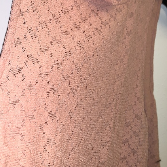 Open Edit Mock Neck Lace Bodysuit in Tan Mocha, Size Small 🤩 T15 - Picture 5 of 8